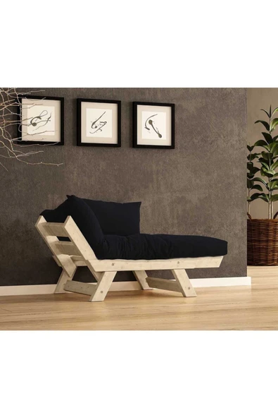 Woodesk  Adalar Masif Natural-siyah Renk Berjer - 2