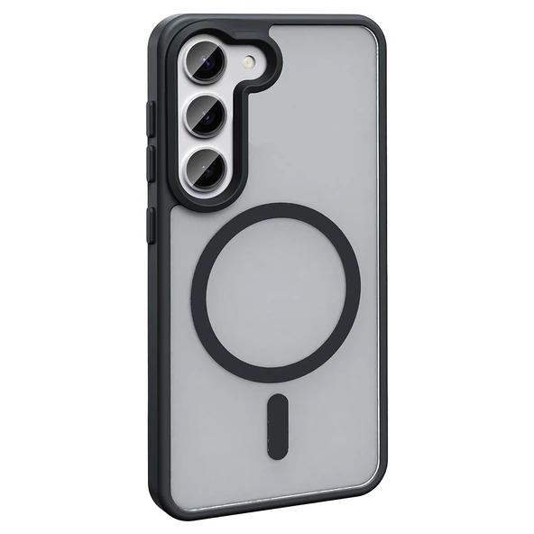 Galaxy S24 FE Kılıf Magsafe Şarj Özellikli Mat Arka Yüzey Sio Kılıf - Resim 9