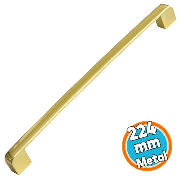 Mobilya Mutfak Dolabı Çekmece Dolap Kapak Kulpu Kulbu 224 mm Metal Kulp Altın Oval Gold