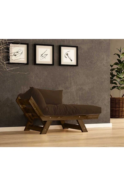 Woodesk  Adalar Masif Ceviz-kahve Renk Berjer - Resim 2