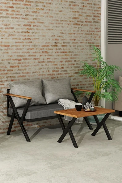 Woodesk  Begonvil Bahçe Takımı 2+Sehpa
