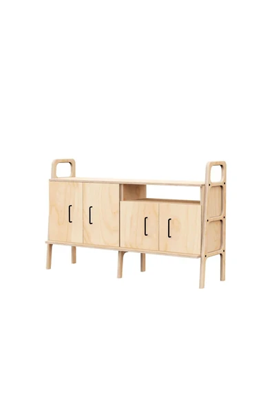 Woodesk  Notte, Ahşap, Dolap Ve Konsol, 140x90, Natural Renk, Cpt4713-140 - 2