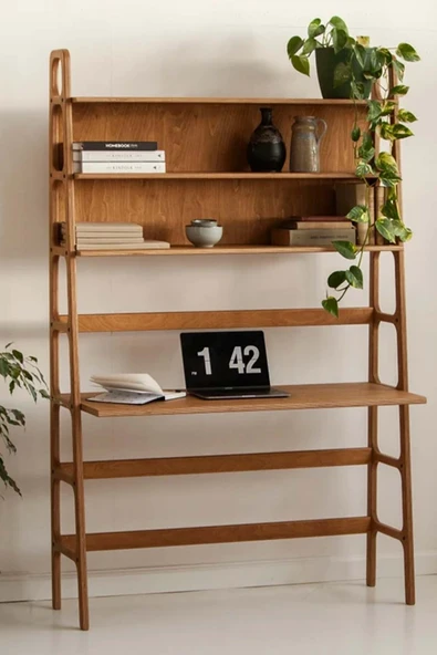 Woodesk  Argos Ahşap Çalışma Masası 120X190 Tik Renk CPT4626-190