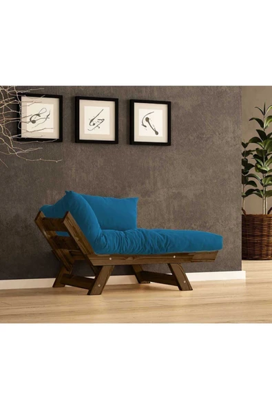 Woodesk  Adalar Masif Ceviz-mavi Renk Berjer - Resim 2