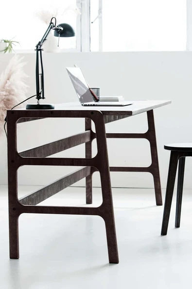 Woodesk  Rustico Ahşap Çalışma Masası 180X50 Ceviz Renk CPT4630-180 - 3