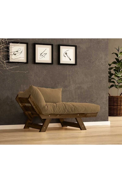 Woodesk  Adalar Masif Ceviz-camel Renk Berjer - Resim 2