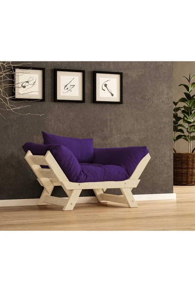 Woodesk  Adalar Masif Natural-mor Renk Berjer