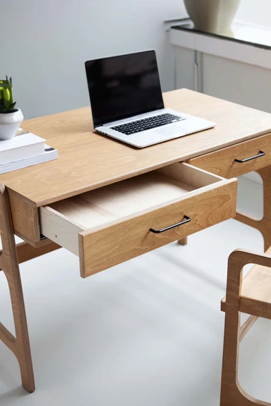 Woodesk  Mistral Ahşap Çalışma Masası 120X65 Tik Renk CPT4633-120 - 3