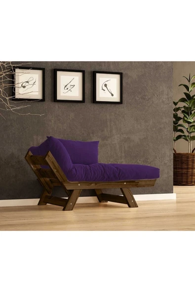 Woodesk  Adalar Masif Ceviz-mor Renk Berjer - Resim 2