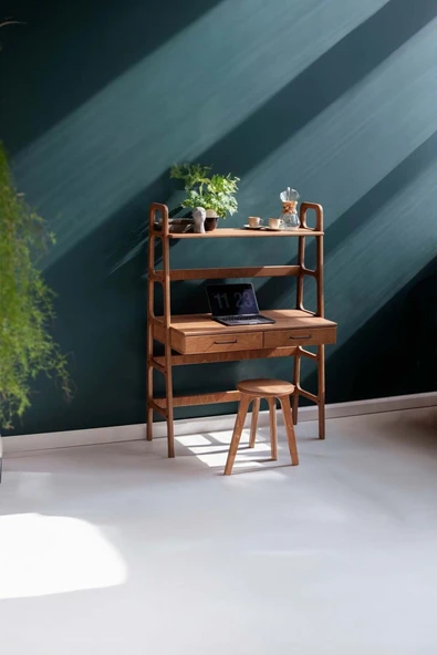 Woodesk  Brisa Ahşap Çalışma Masası, 140x120, Tik Renk, Cpt4641-120 - 2