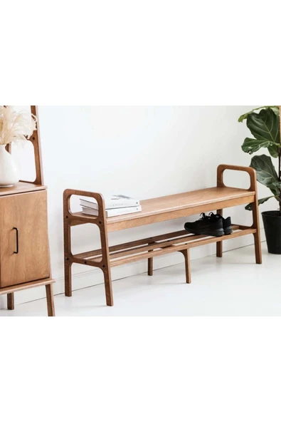 Woodesk  Ponte, Ahşap, Ayakkabılık Ve Raf Sistemi, 150x65, Tik Renk, Cpt4722-150 - 3
