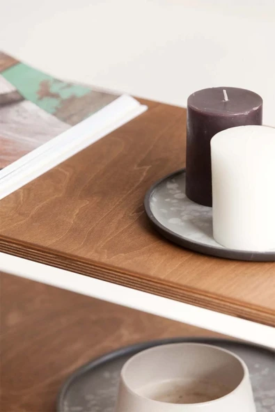 Woodesk  Fonte, Ahşap Kitaplık Ve Raf Ünitesi, 190x90, Tik Renk, Cpt4662-190 - Resim 6