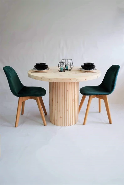 Woodesk  Cascade Masif Ahşap Yuvarlak Masa 100 cm