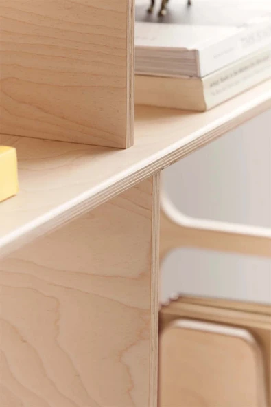 Woodesk  Violet, Ahşap Kitaplık Ve Raf Ünitesi, 190x120, Natural Renk, Cpt4766-190 - Resim 7