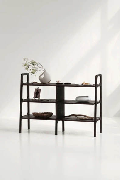Woodesk  Monte, Ahşap Kitaplık, 120x90, Ceviz Renk Cpt4655-120