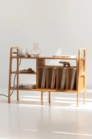 Woodesk  Legno, Ahşap Kitaplık Ve Raf Ünitesi, 120x90, Tik Renk, Cpt4694-120