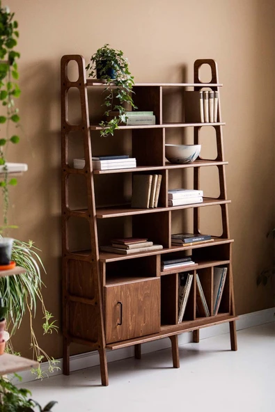 Woodesk  Pietra, Ahşap Tik Renk, Kitaplık Ve Raf Ünitesi, 190x120, Cpt4754-190