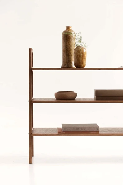 Woodesk  Fonte, Ahşap Kitaplık Ve Raf Ünitesi, 190x90, Tik Renk, Cpt4662-190 - Resim 7