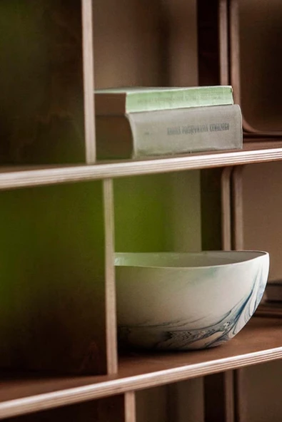 Woodesk  Pietra, Ahşap Tik Renk, Kitaplık Ve Raf Ünitesi, 190x120, Cpt4754-190 - Resim 7