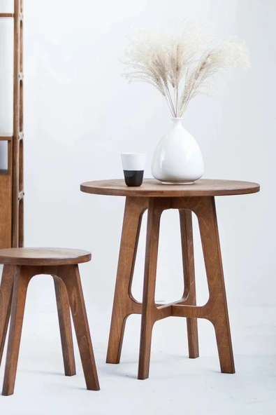 Woodesk  Breva, Ahşap Orta Sehpa, Coffe Table, 60x60 - 2