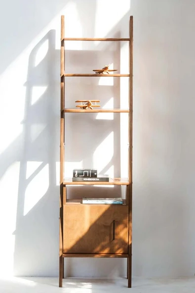 Woodesk  Esperanza, Ahşap Kitaplık Ve Raf Ünitesi, 190x50, Tik Renk, Cpt4761-190