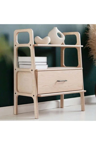 Woodesk  Boulder, Ahşap Çekmeceli Kitaplık, 90x75 ürün görseli 1