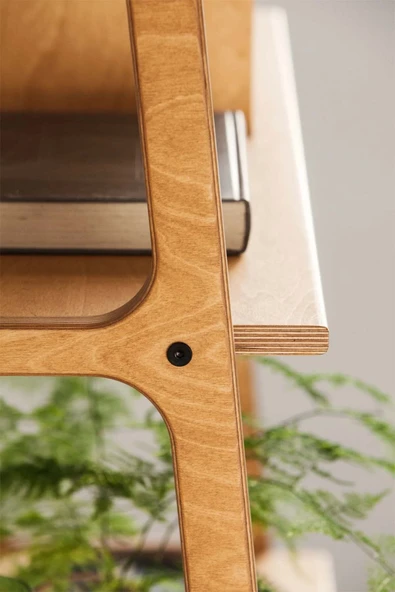 Woodesk  Mistero, Ahşap Kitaplık Ve Raf Ünitesi, 190x100, Tik Renk, Cpt4763-190 - Resim 6