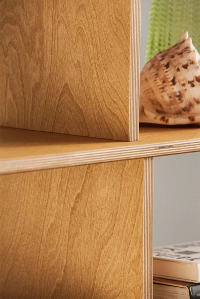 Woodesk  Mistero, Ahşap Kitaplık Ve Raf Ünitesi, 190x100, Tik Renk, Cpt4763-190 - Resim 8