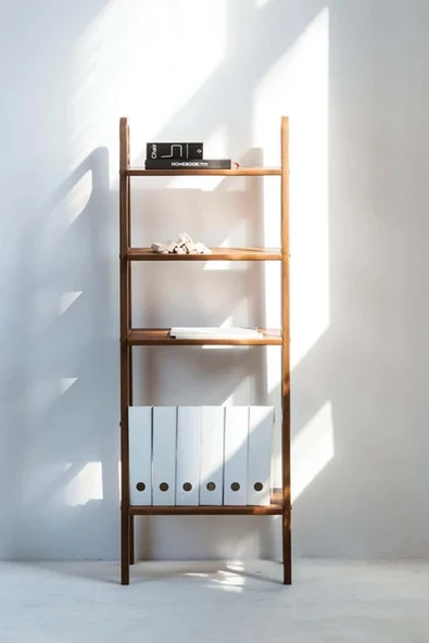 Woodesk  Librero, Ahşap Kitaplık Ve Raf Ünitesi, 140x50 ürün görseli 1