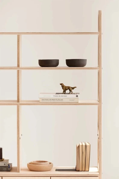 Woodesk  Violet, Ahşap Kitaplık Ve Raf Ünitesi, 190x120, Natural Renk, Cpt4766-190 - Resim 8