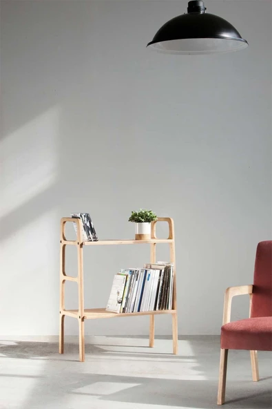 Woodesk  Foresta, Ahşap Kitaplık, 75x40, Natural Renk, Cpt4656-75 - 2