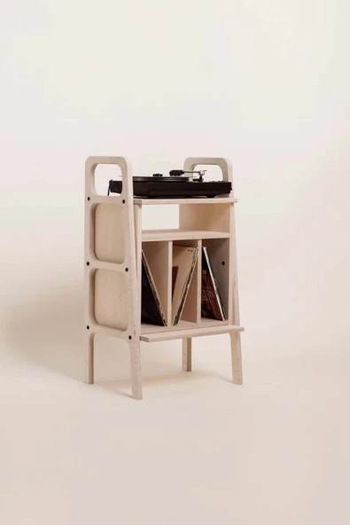 Woodesk  Lyric, Ahşap Kitaplık Ve Pikap Standı, 90x50
