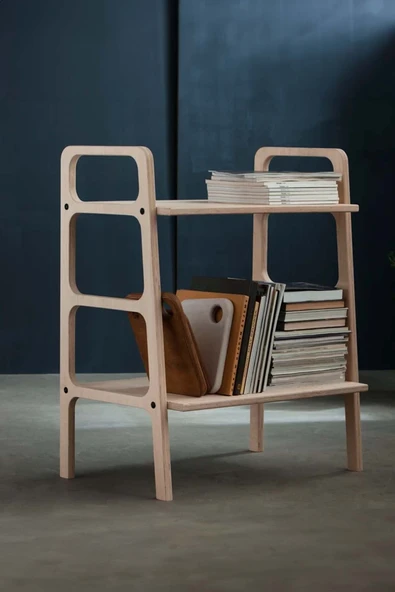 Woodesk  Foresta, Ahşap Kitaplık, 75x40, Natural Renk, Cpt4656-75