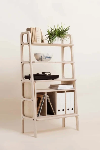 Woodesk  Kutup, Ahşap Kitaplık, 140x75, Natural Renk, Cpt4666-75