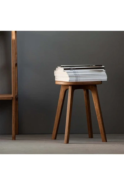 Woodesk  Ihlamur, Ahşap Tabure, 32x41 Cm,