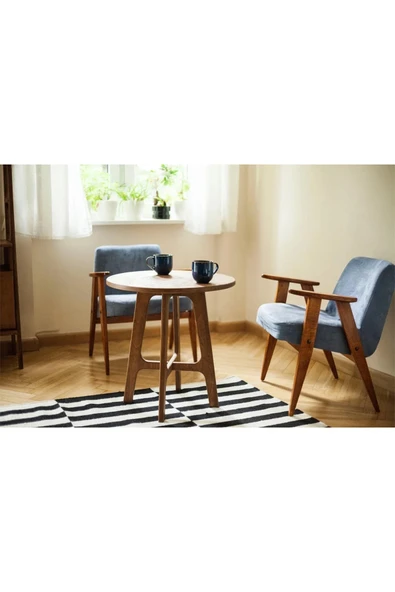 Woodesk  Breva, Ahşap Orta Sehpa, Coffe Table, 60x60 - 4