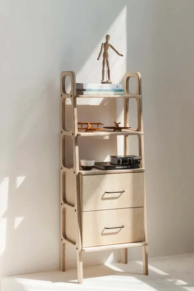 Woodesk  Stanza, Ahşap, 140x50, Natural Renk, Kitaplık Ve Raf Ünitesi, Cpt4677-50 ürün görseli 1