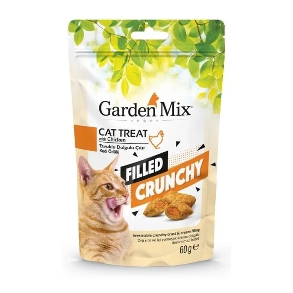 Garden Mix Tavuklu İçi Dolgu Kedi Ödül Maması 60 Gr