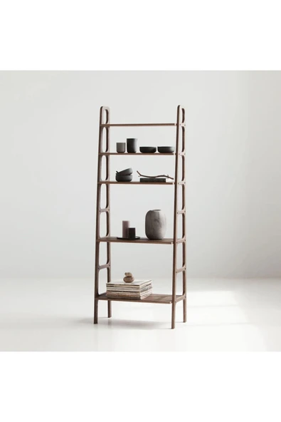 Woodesk  Sombra, Ahşap Kitaplık Ve Raf Ünitesi, 190x75, Ceviz Renk, Cpt4758-190 ürün görseli 1