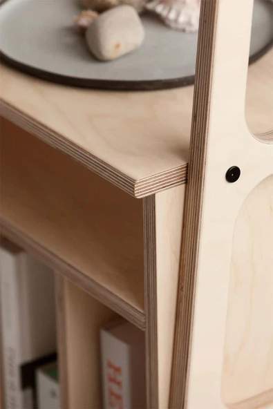 Woodesk  Ocean, Ahşap Kitaplık Ve Raf Ünitesi, 190x100, Natural Renk, Cpt4760-190 - Resim 4