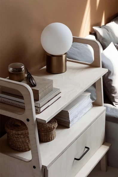 Woodesk  Boulder, Ahşap Çekmeceli Kitaplık, 90x75 - 3