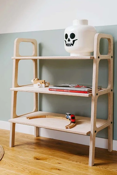 Woodesk  Suono, Ahşap Kitaplık Ve Raf Sistemi, 90x75