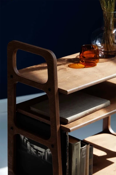 Woodesk  Brooklyn, Ahşap Kitaplık, 90x75, Tik Renk, Cpt4663-75 - 3