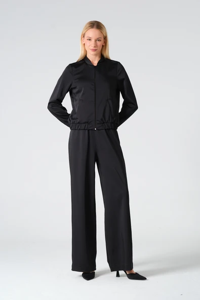 Bol paça beli lastikli pantalon - 2