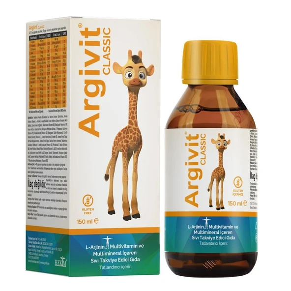 Argivit Classic Şurup,L-Arginin,Vitamin,Mineral 150 Ml - SKT:10/2026