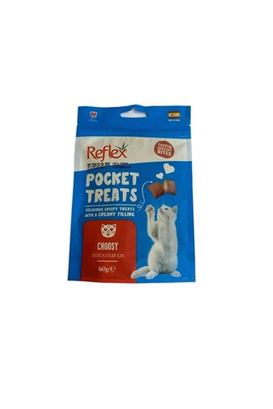 Reflex Pocket Treats Seçici Kediler Için Tavuklu Kedi Ödülü 60 gr