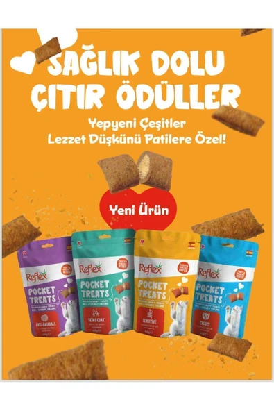 Reflex Pocket Treats Ağız ve Diş Sağlığı Kedi Ödül Maması 60 gr - 2