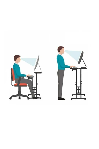 servetavcı Oyuncu Masası Ryan Oyuncu Masası - 80x60 Antrasit - Resim 4