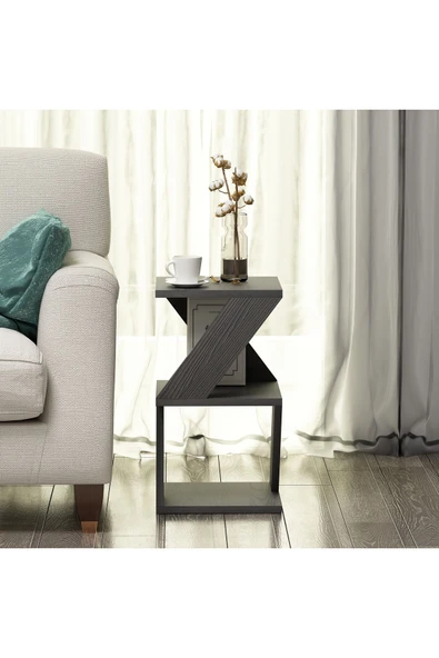 Albeni Yan Sehpa Ahşap Siyah - 3