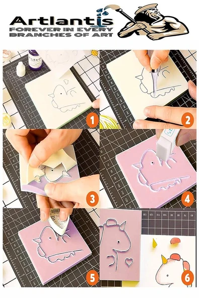 Linol Oyma Seti 13 Parça 1 Paket Linol Oyma Kesme Bıçak Seti Bıçaklı Linolyum Baskı Ahşap Saplı - 3